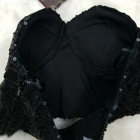 FINAL MRKDWN SEQUIN CROP TOP - Picture 5 of 7